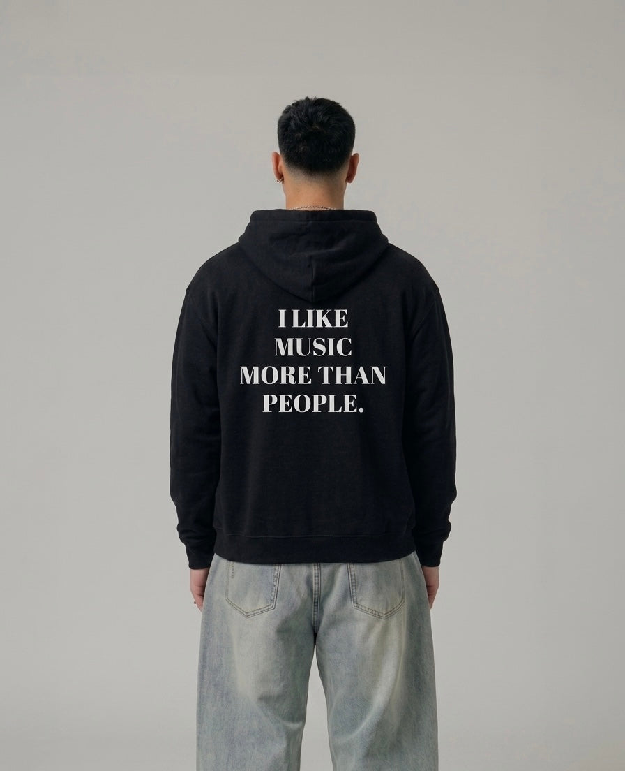 I Like Music More Than People Full Zip